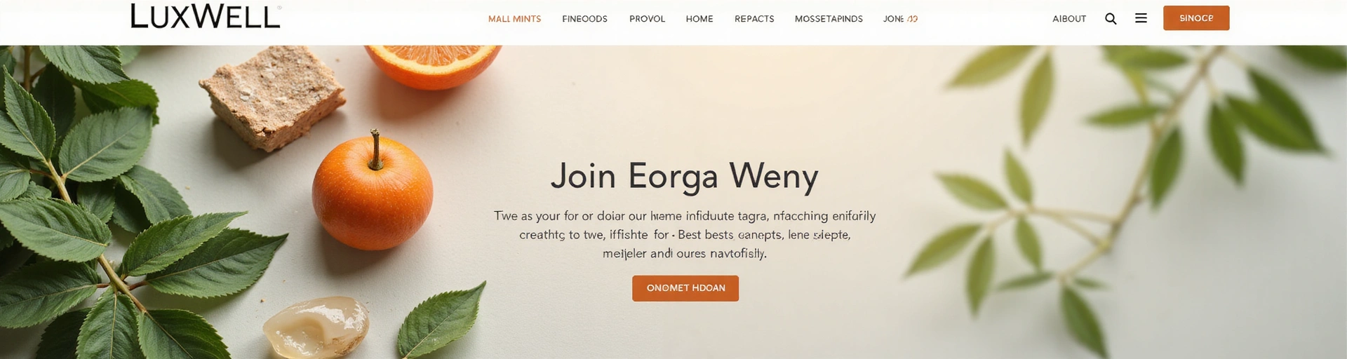 Elegant natural elements symbolizing health and beauty